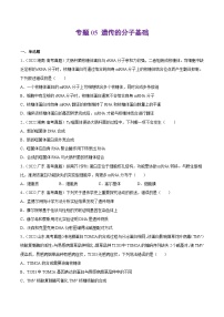 专题05 遗传的分子基础——【新高考专用】2020-2022三年高考真题生物分类汇编（原卷版+解析版）