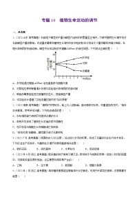 专题10 植物生命活动的调节——【新高考专用】2020-2022三年高考真题生物分类汇编（原卷版+解析版）