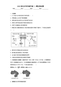 2023届北京市西城区高三二模生物试题（含答案）