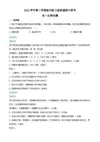 浙江省新力量联盟2022-2023学年高一生物下学期期中试题（Word版附解析）