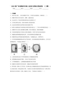2023届广东省梅州市高三总复习质检生物试卷（二模）（含答案解析）