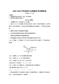 2022-2023学年山东省泰安市第一中学高一下学期开学考试生物试题