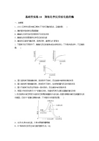 2024届高三生物一轮复习基础夯实练10：降低化学反应活化能的酶