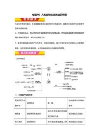 专题09 高中生物二轮专题知识点 人和动物生命活动的调节