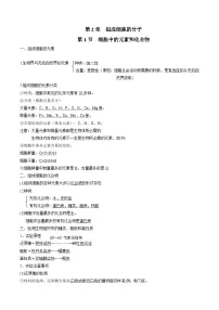 第2章 组成细胞的分子——【期末复习】高一生物单元必背知识点梳理(人教版2019必修1)