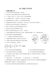 辉南县第六中学2022-2023学年高一下学期5月半月考生物试卷