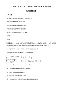 2022-2023学年安徽省亳州市第二中学高二下学期期中生物试题含解析