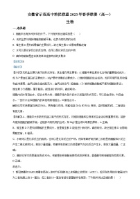 安徽省示范高中培优联盟2022-2023学年高一生物下学期春季联赛试题(Word版附解析)