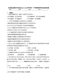 甘肃省金昌市永昌县2021-2022学年高一下学期期末考试生物试卷(含答案)