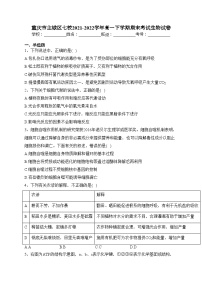 重庆市主城区七校2021-2022学年高一下学期期末考试生物试卷(含答案)