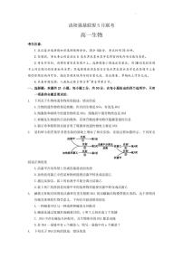 2023洛阳强基联盟高一下学期5月联考生物试题PDF版含答案