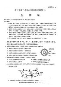 广东省梅州市2023届高三生物一模试卷+答案