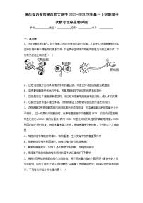 陕西省西安市陕西师大附中2022-2023学年高三下学期第十次模考理综生物试题（含解析）
