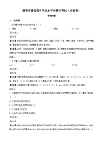 湖南省娄底市2023年高一生物下学期学业水平考试模拟试题（Word版附解析）