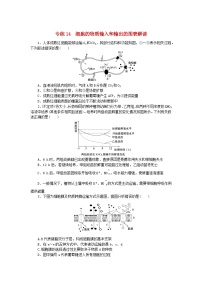 新高考2024版高考生物一轮复习微专题小练习专练14细胞的物质输入和输出的图表解读