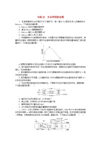 新高考2024版高考生物一轮复习微专题小练习专练26光合作用的过程