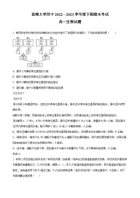 2023重庆市西南大学附中高一下学期期末生物试题含解析