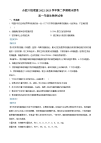 精品解析：安徽省合肥六校联盟2022-2023学年高一下学期期末联考生物试题（解析版）