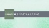 适用于新教材2024版高考生物一轮总复习第8单元稳态与调节专题精研课12下丘脑及生命活动调节方式课件新人教版