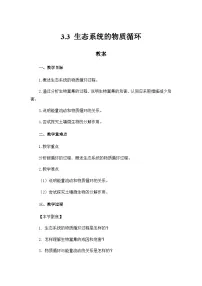 人教版 (2019)选择性必修2第3节 生态系统的物质循环教案