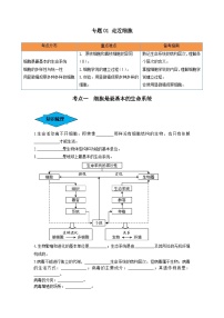 专题01 走近细胞（串讲）-备战2024高考生物一轮复习串讲精练（新高考专用）