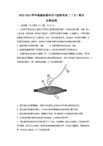 2022-2023学年福建省福州市六校联考高二（下）期末生物试卷（含解析）