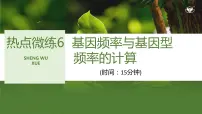 2024年高考生物大一轮必修2复习课件：热点微练6 基因频率与基因型频率的计算