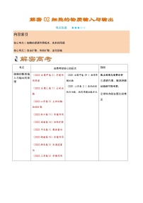 解密03 细胞的物质输入和输出（讲义)-【高频考点解密】2023年高考生物二轮复习讲义+分层训练（学生版）