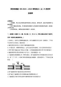 河南省焦作市博爱县第一中学2023-2024学年高三上学期9月月考生物试题（含答案）