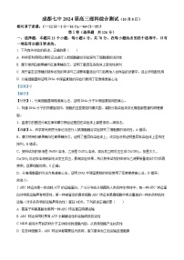 四川省成都市第七中学2023-2024学年高三生物上学期10月阶段试题（Word版附解析）