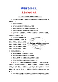 新高考生物一轮复习课时练习33　生态系统的功能(含解析）