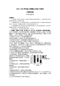 2024湖北省部分学校高三上学期10月联考试题生物含解析