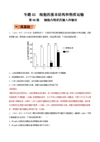 新高考生物一轮复习小题过关训练第06练 细胞内物质的输入和输出（含解析）