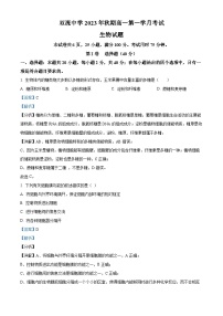 四川省成都市双流中学2023-2024学年高一生物上学期10月月考试题（Word版附解析）