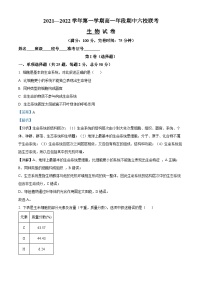 福建省福州市六校2021—2022学年高一生物上学期期中试题（Word版附解析）