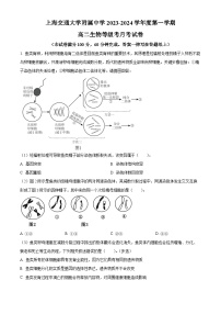 上海交通大学附属中学2023-2024学年高二生物上学期10月月考试题（Word版附解析）