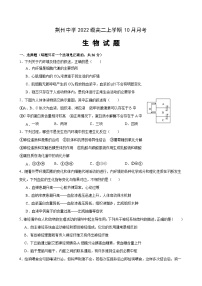 2024荆州中学高二上学期10月月考试题生物含答案