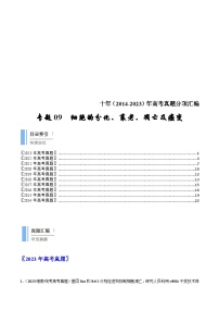 (14-23)十年高考生物真题汇编专题09 细胞的分化、衰老、凋亡及癌变（含解析）