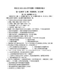 北京市丰台区2023-2024学年高一上学期期中联考生物试卷A卷