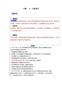 2024年高考生物一轮复习重难点训练 专题11 免疫调节试题（含答案）