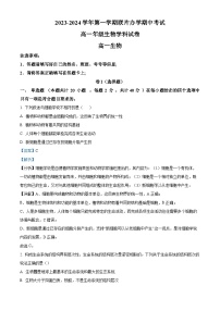 甘肃省兰州市教育局第四片区联考2023-2024学年高一生物上学期期中试题（Word版附解析）