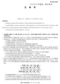 湖南省部分校2023-2024学年高二上学期期中考试生物试题