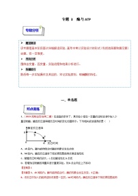 2024年新高考生物一轮复习重难点训练专题03 酶与ATP（含解析）