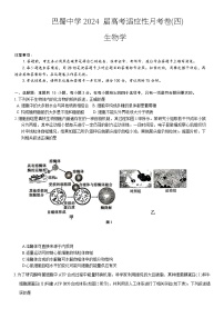 2024重庆市巴蜀中学高三上学期适应性月考卷（四）生物含答案