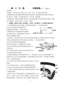 山东省潍坊市2024届高三上学期期中考试生物试题及答案