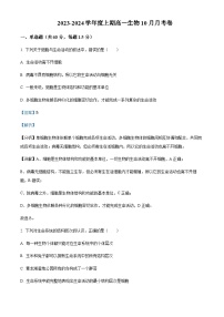 2023-2024学年四川省成都外国语学校高一上学期10月月考生物试题含答案