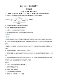 陕西省西安市铁一中学2023-2024学年高二上学期期中生物试题（Word版附解析）