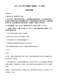 2023-2024学年安徽省县中联盟高二上学期10月联考生物试题含答案