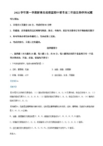 2022-2023学年浙江省浙南名校联盟高二11月期中生物试题含答案