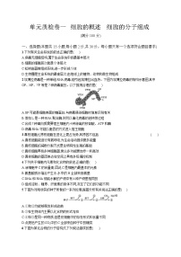 高中考试生物单元质检卷（一）——细胞的概述　细胞的分子组成